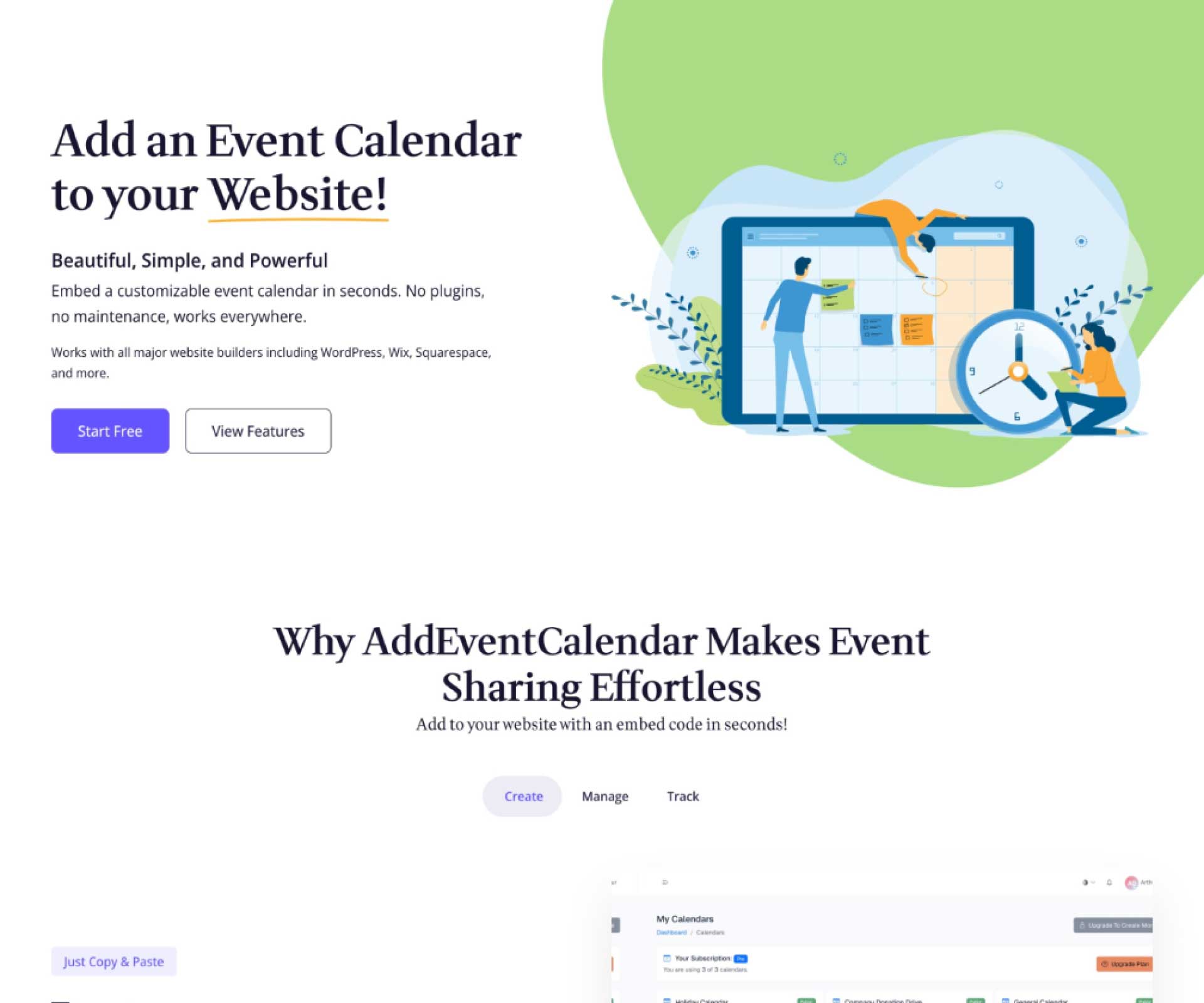 Add Event Calendar